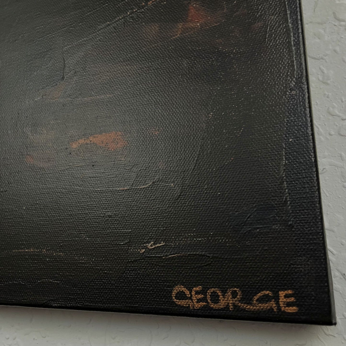 Americano III by Charlotte George – abstract art print in espresso, taupe, and neutral tones with textured brushwork and earthy movement