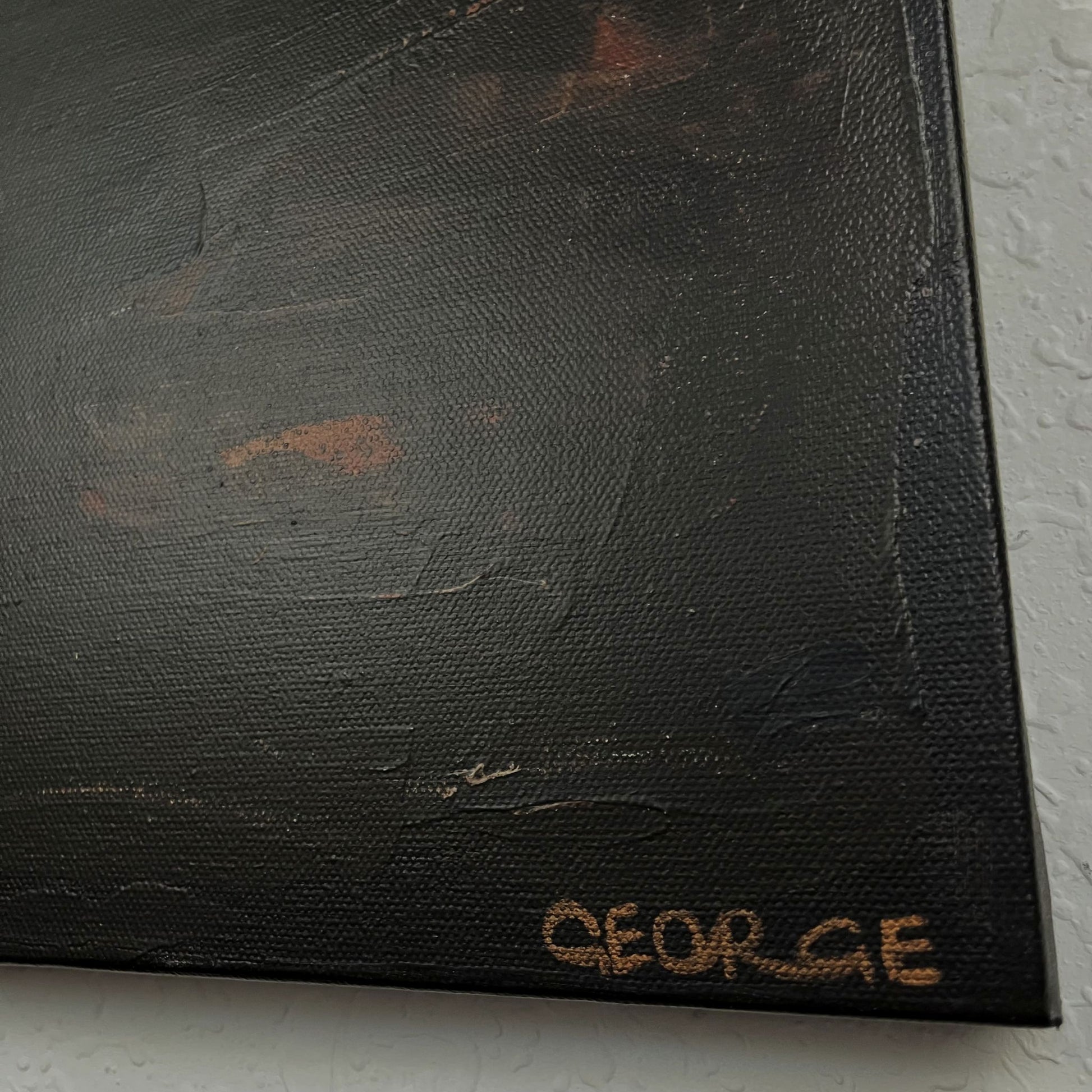Americano III by Charlotte George – abstract art print in espresso, taupe, and neutral tones with textured brushwork and earthy movement