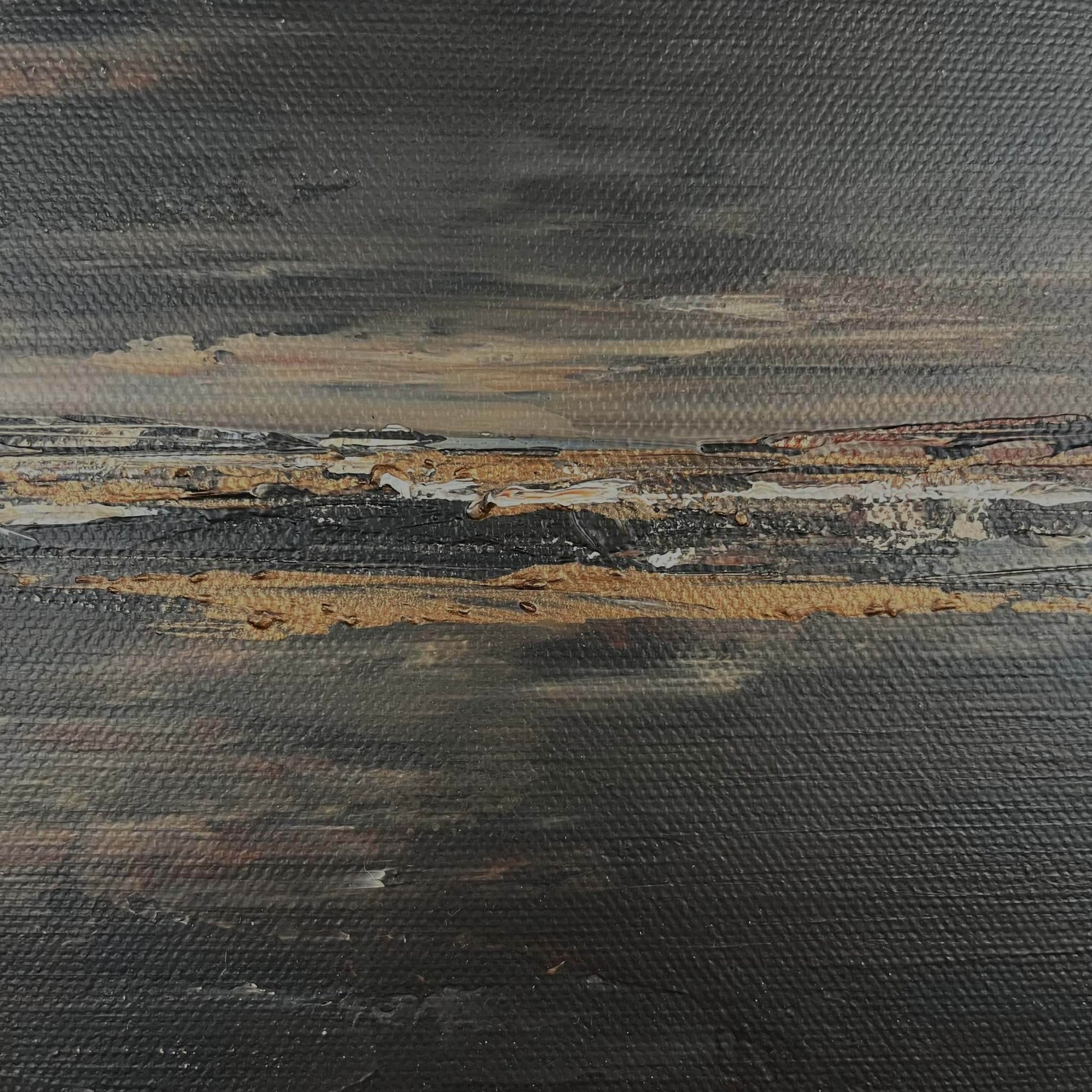 Organic, textural abstract painting inspired by warm neutral palettes, created with acrylic on canvas by Charlotte George