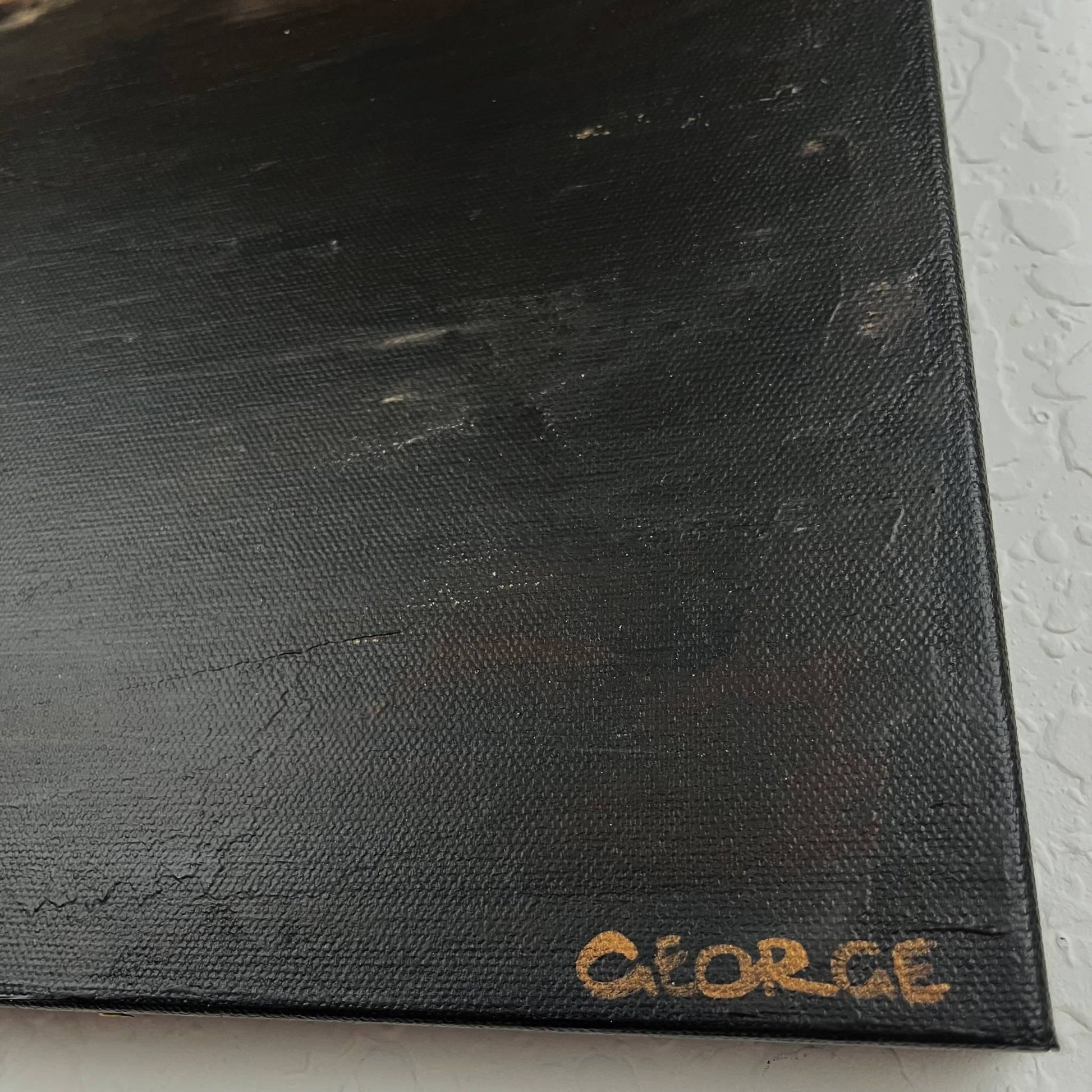 Organic, textural abstract painting inspired by warm neutral palettes, created with acrylic on canvas by Charlotte George