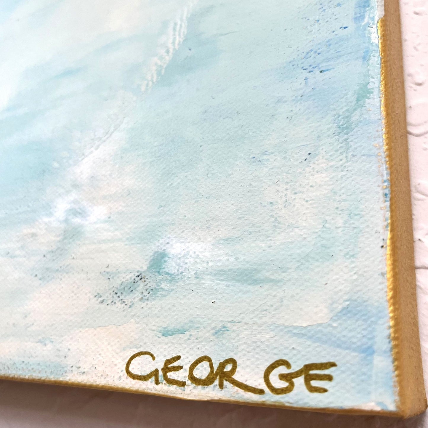 Organic abstract artwork featuring fluid brushwork and earthy textures, capturing the return of water through natural terrain